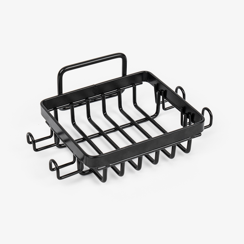 Svart såpeholder i rustfritt stål for dusj