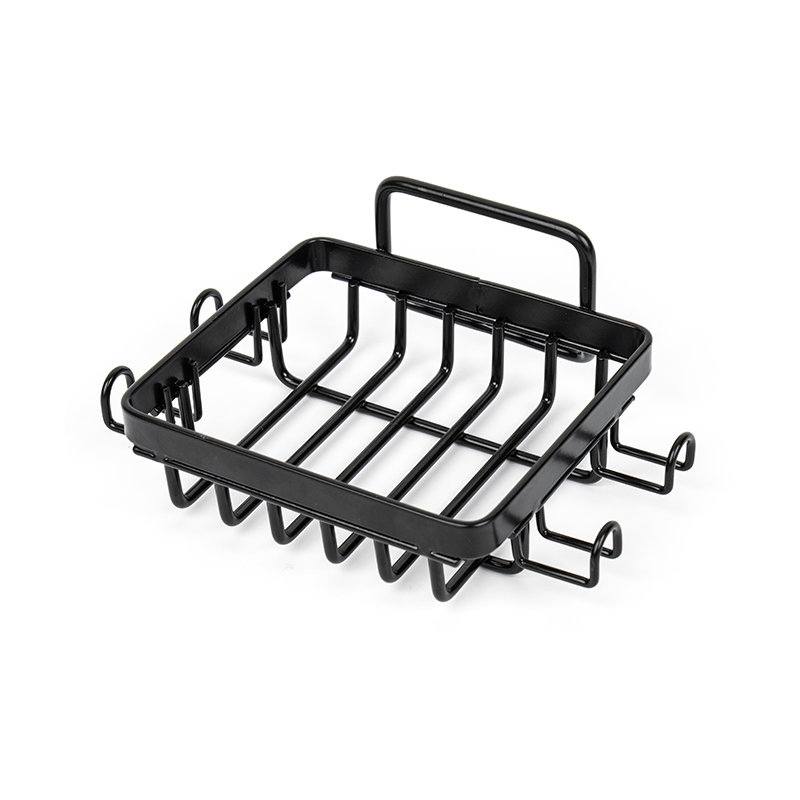 Svart såpeholder i rustfritt stål for dusj