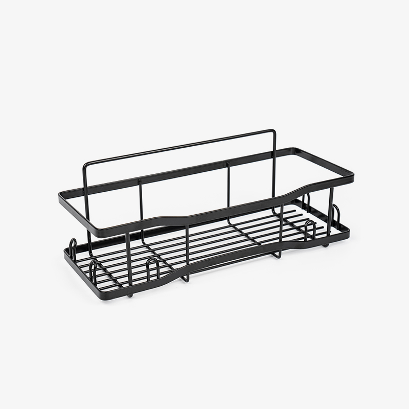 Veggmontert metalltrådsoppbevaringskurv for kjøkken og bad