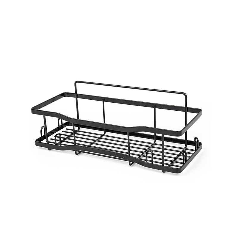 Veggmontert metalltrådsoppbevaringskurv for kjøkken og bad