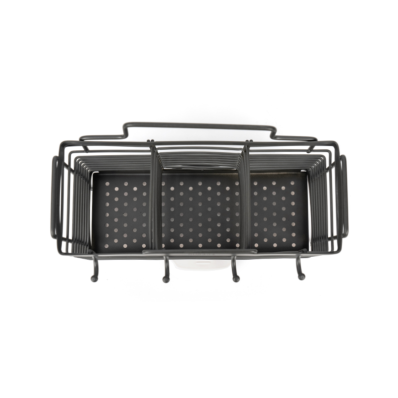 3-roms oppvasktørkestativ med redskapsholder