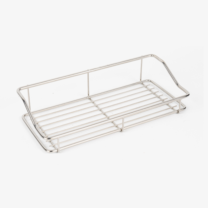 Oppbevaringshylle for bad uten boring i rustfritt stål