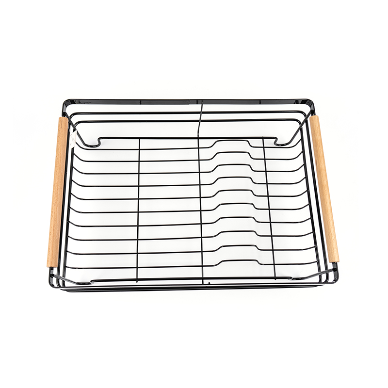 Tørkestativ i metall med trehåndtak