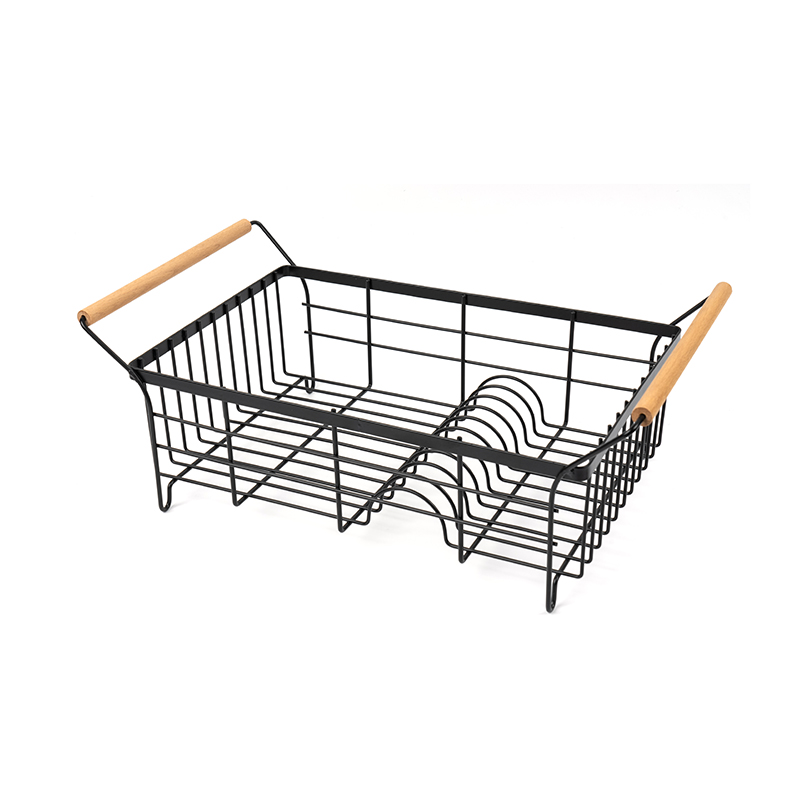 Tørkestativ i rustfritt stål med bestikkholder og dreneringsbrett