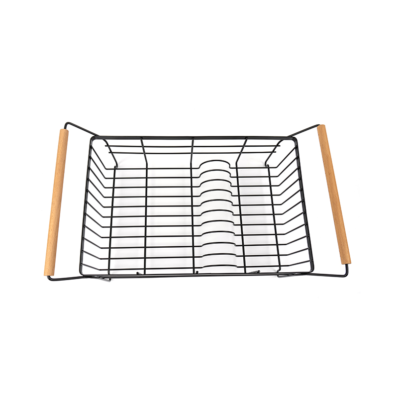 Tørkestativ i rustfritt stål med bestikkholder og dreneringsbrett