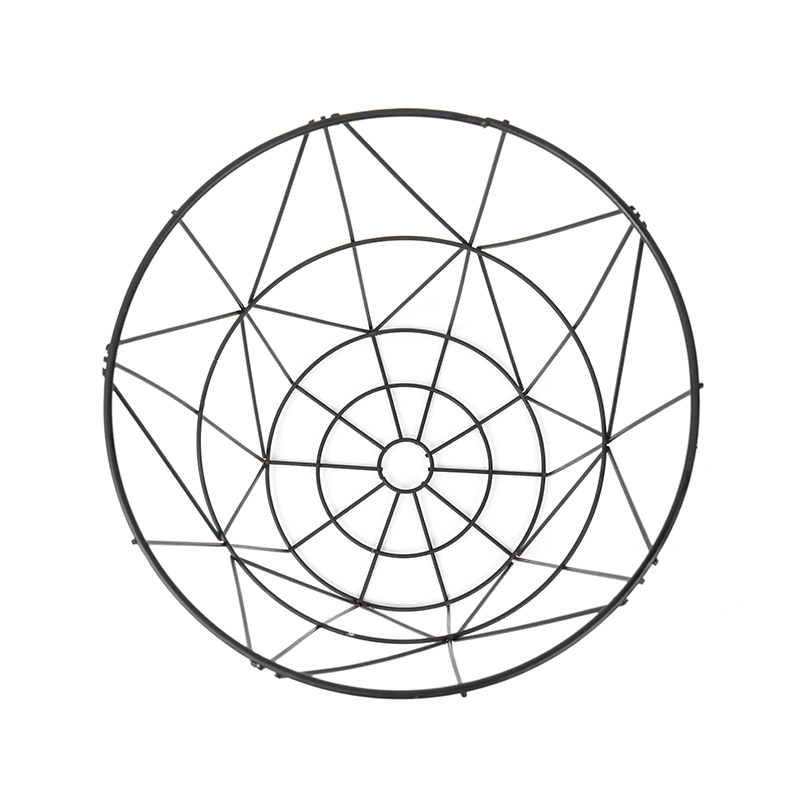 Svart rund søppelbøtte med netting for kontor og soverom