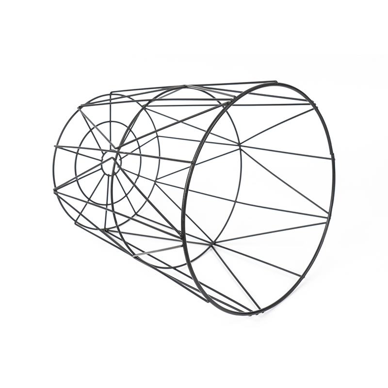 Svart rund søppelbøtte med netting for kontor og soverom