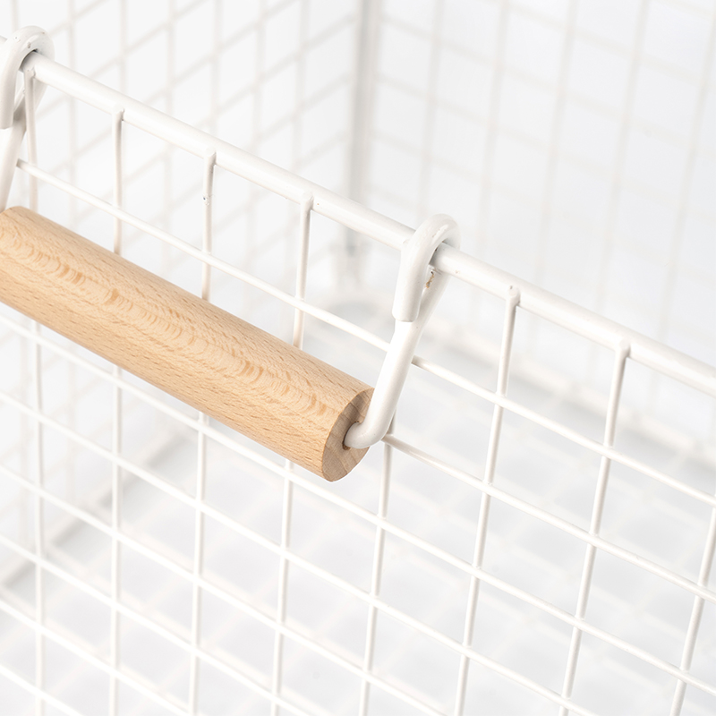 Trådoppbevaringskurver med trehåndtak for pantry