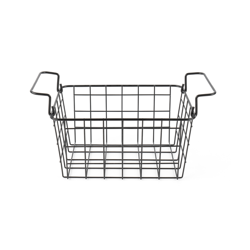 Metalltrådnett stablebar oppbevaringsboks, stort rektangel