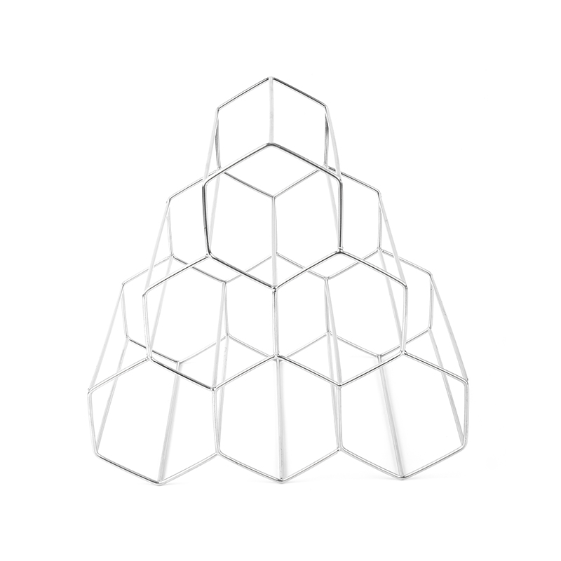 3-lags frittstående vinflaskestativ for benkeplate