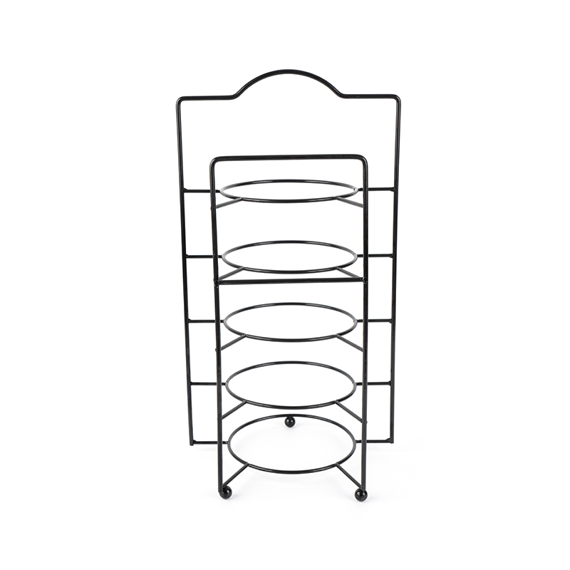 Serveringsstativ i nivå med skåler og fat