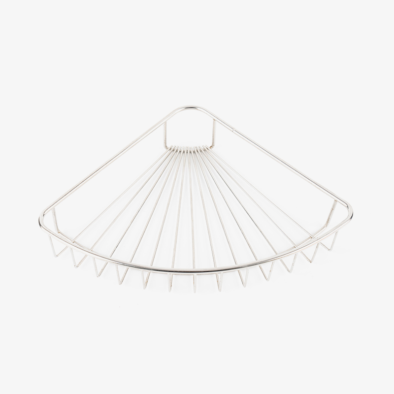 Veggmontert dusjkabinett i rustfritt stål med krok